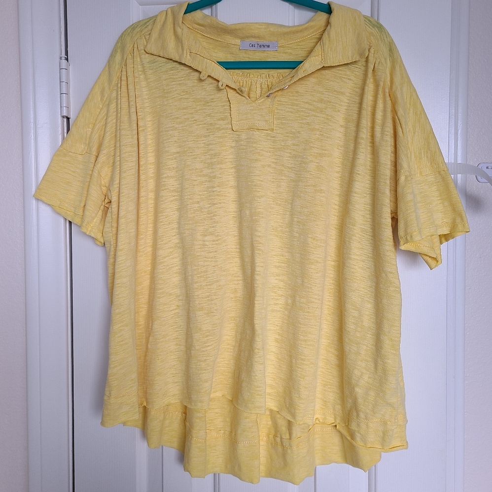 Boho polo style shirt